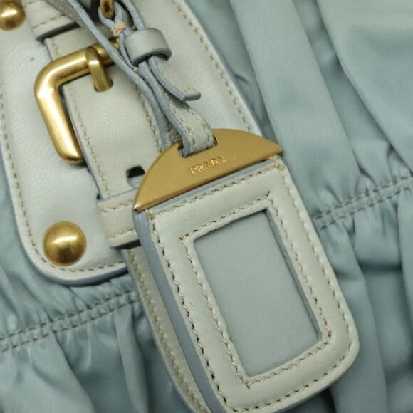 PRADA Hand Bag Nylon 2way Light Blue Auth - Picture 12 of 16